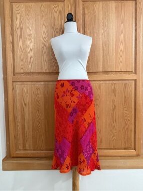 Vintage b.i.y.a.y.c.d.a Patchwork Print Skirt